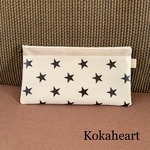 再再・・販☆使用中マスク保管ポケット付き☆マスクケース☆マスクポーチ☆星大白