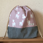 アルパカさんの巾着袋M