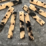 プラスチック べっ甲 チャーム 4ヶ