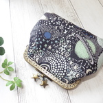 リバティ＊ミルキーウェイのふんわりがま口ポーチ(10.5cm口金使用)