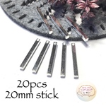 【再入荷！】（20個）20mmストリップスティックバー（シルバー）