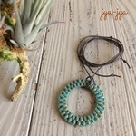 circle beads necklace Φ4.5cm