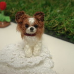 犬　パピヨン（４つ足立ち）　イヤホンジヤック、ストラップ、ドールハウス