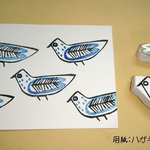 消しゴムはんこ★北欧風  鳥のセット★重ねおし