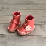 ミディブライス♦︎オビツ11♦︎お花のエンジニアブーツ靴♦︎ピンク