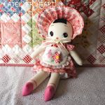 asuhumi様オーダー品・文化人形はなちゃん♪ピンク和柄・エプロン♪