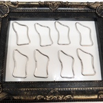 送料無料／シルバー不規則パーツ 8pcs Ｓ891番