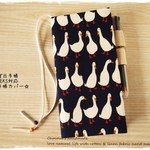 ほぼ日手帳WEEKSサイズ手帳カバー あひる　ネイビー 
