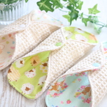 【おりもの】防水入り 布ナプキンライナー／ワッフル３枚セット／薄いタイプ