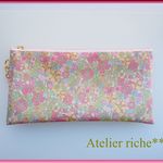 ★スケルトンペンケース　LIBERTY　Flower Tops 　フラワートップス　3P　通帳ポーチにも