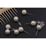 送料無料 80個 高品質パールピアス 8×18mm ホワイト【80ヶ】 M2578