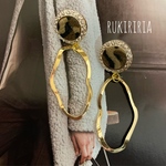 RUKIRIRIA #382 レオパードピアス  大ぶりピアス 大ぶりイヤリング 