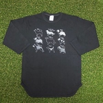 【Mサイズ】色んな犬種柄 七分Tシャツ【ブラック】