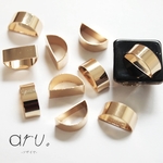 [S1911-5] 【10個】 メタル ハーフチューブパーツ 5×6×11mm ゴールド 金