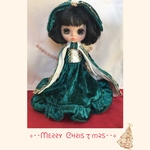 ブライスサイズ ドール服   Christmas  Green