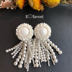じゃらじゃらパールのピアス♡3way