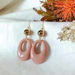 ぷっくりリング❀︎︎くすみピンク❁︎ピアス＆イヤリング