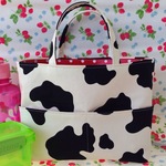 ミニトートバック　cow  ナチュラル