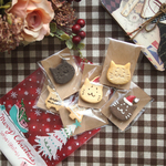 クリスマス猫クッキー形マグネット まゆねこ　プチギフト