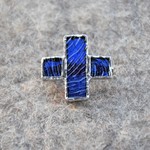 ステンドグラスのブローチ☆cross