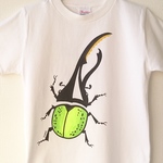 キッズ130ヘラクレスオオカブトプリントTシャツ