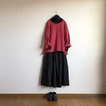 ゆったりなくったりリネンのプルオーバー