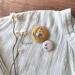 刺繍ブローチ　2個セット