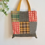 送料込チェックonチェックのミニトート