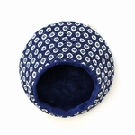 ハリちゃんのおやすみベッド（冬用） 花柄 ネイビー / Hedgehog bed for winter