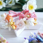 お正月花冠3　うさぎ花冠 　Ｍサイズ　 ペット用