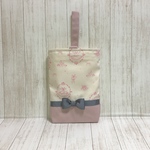 バレエ×ピンクグレー　上履き入れ