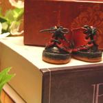 【本革・オビツ１１・靴】編み上げブーツ　赤×黒　