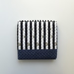 ◇いす用座布団◇《Black Stripe》ストライプドット×デニム☆キルティング　