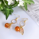 アンティークなくだものピアス＊みかん＊オレンジ＊フルーツ＊果物