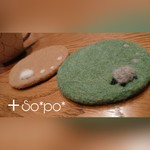 ほっこりコースター２枚セット《ふわもこ*ヒツジ》