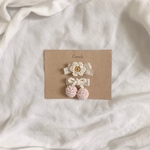 mila ruban  natural cherry ベビーヘアクリップ　セット　さくらんぼ　花