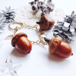 大粒冬どんぐりのバッグチャーム  acorn   クリスマス ギフト