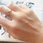 Gold１点入荷！！Design Crystal Fork Ring