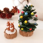 どんぐりトナカイとクリスマスツリーのセット