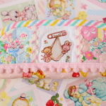 hana*ハンドメイド☆パッチワークポーチ♪メガネケースにも♪ベビーアニマル×ハロベビ