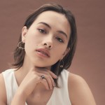 福袋 14kgf*AAA Garnet wrapped ring + pierced earring