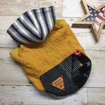 マスタードニットタンクトップ＊ブラックデニム