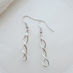 シルバートリプルツイストリング ピアス ノンホールピアス