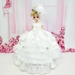 リカちゃん お姫様ドレス 一点物☆ホワイト