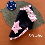 犬服！小型犬DSサイズ(胴長) おしりあったかスマイルスター⭐️ピンク