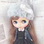 送料無料໒꒱· ﾟゆめかわベレー帽(Light blue)