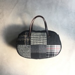 そらまめバッグ(wool patch - black tone- )