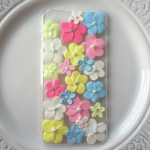【お試し価格】お花ブーケの携帯ケース（iPhone6 plus用) iPhoneケース☆はじめましてキャンペーン商品☆