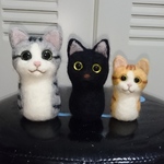 羊毛フェルト 猫だるま3匹セット③