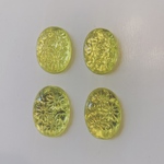 再販無し◆ デッドストック　25mm フラワー　カボション　イエロー